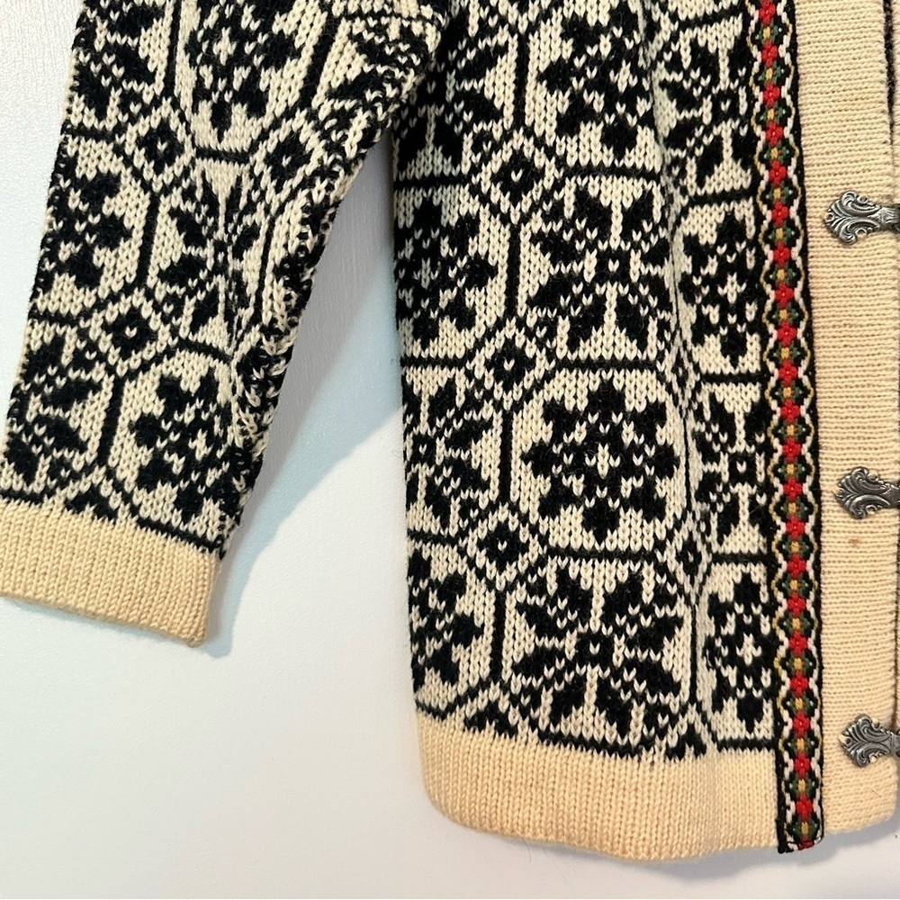 Nordstrikk Wool Fair Isle Front Closure Cardigan 38 - Picture 4 of 9